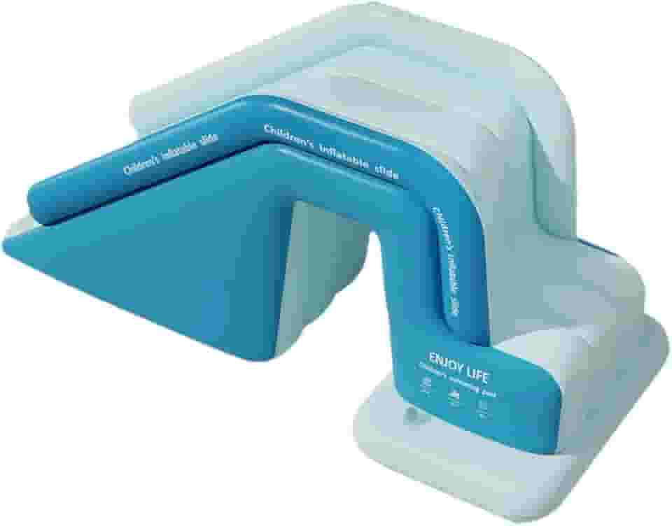 Baoblaze Tobogã de piscina portátil de PVC resistente ao desgaste para crianças, tobogã aquático para piscina acima do solo, área externa e interna, quintal, Azul