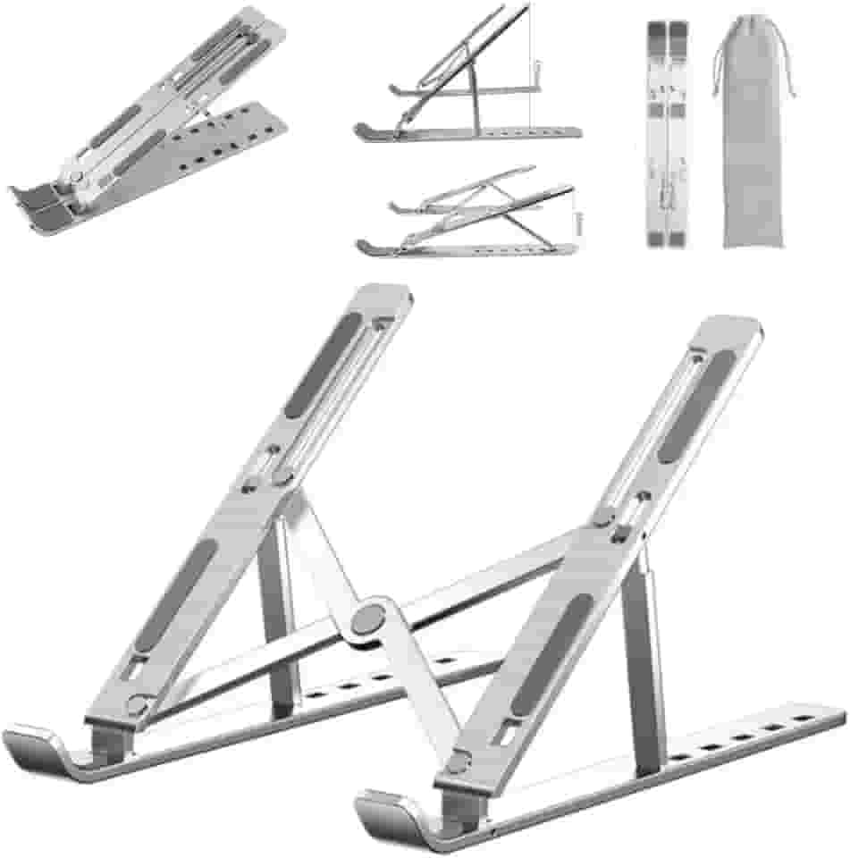 Suporte Para Notebook Ajustável Em Alumínio Weemsbox Ergonômico Ajustável Portátil Metal