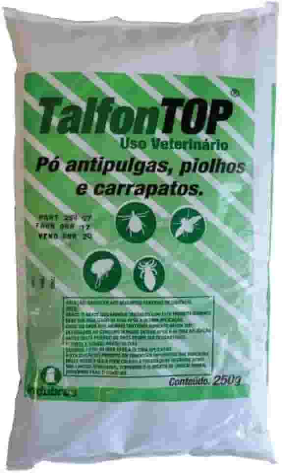 Pó Antipulgas, Piolhos e Carrapatos Indubras Talfon Top para Cães, Gatos e Ambientes - 250g