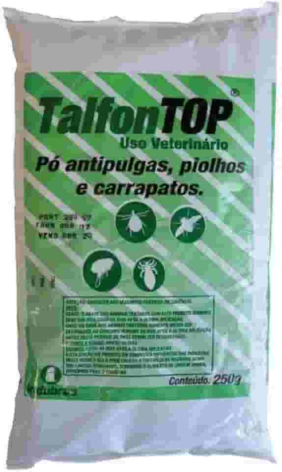 Pó Antipulgas, Piolhos e Carrapatos Indubras Talfon Top para Cães, Gatos e Ambientes - 250g