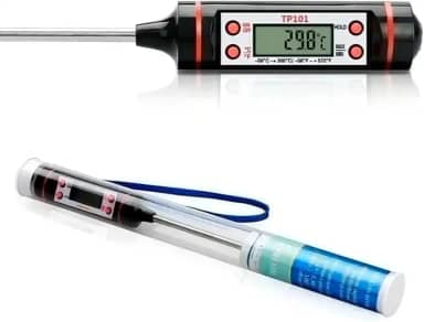 Termômetro Culinário Digital – Leitura Rápida e Precisa, de -50°C a 300°C, para Carnes, Churrasco, Óleo, Doces e Líquidos