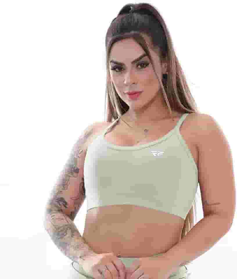 Top Fitness Com Bojo Removível Para Corrida Academia Treino Caminhada