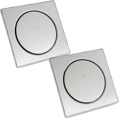 Ralos Click Inteligente Kit 2 Pop Up Aço Inox Banheiros Lavabos Casa 10x10 Click