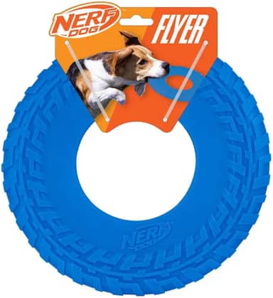 Nerf Dog Brinquedo Atomic Flyer, disco voador, leve, durável e resistente à água, ótimo para praia e piscina