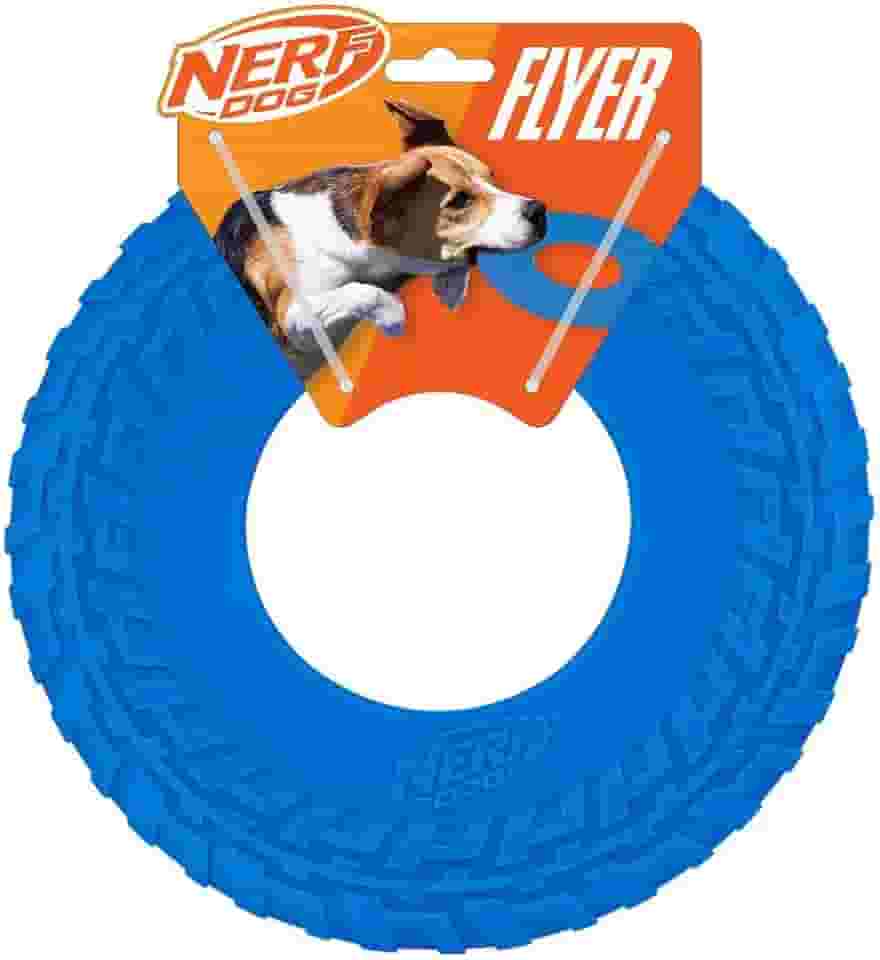 Nerf Dog Brinquedo Atomic Flyer, disco voador, leve, durável e resistente à água, ótimo para praia e piscina