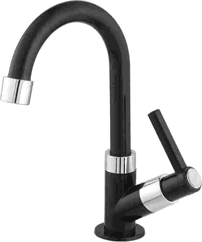 Torneira De Banheiro Para Lavabo Mesa 1/4 De Volta - Preta Com Cromado C62