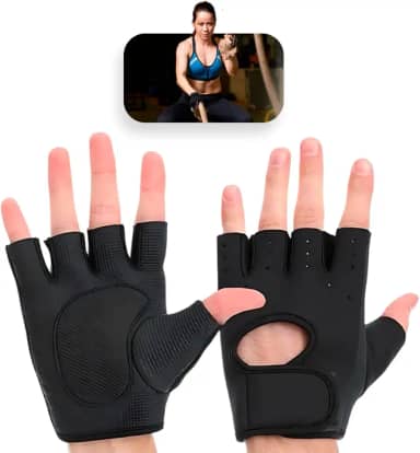 Luva Academia Musculação Feminina Masculina Luva Ciclismo Treino Fitness Ginástica Proteção Antiderrapante Anticalos Ajustável Acolchoada Anatômica Unissex Neoprene Respirável