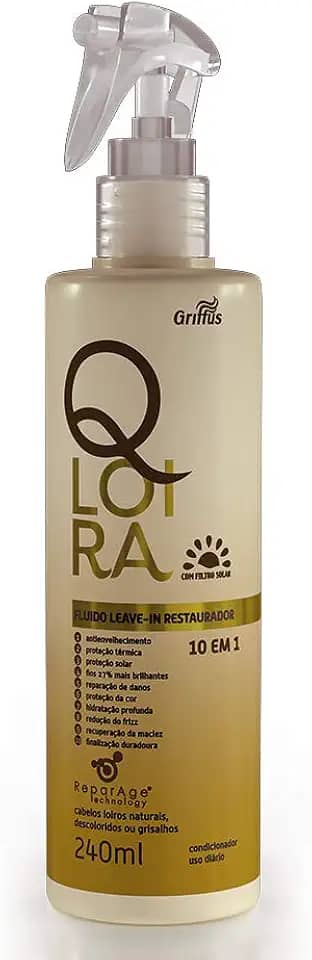 Griffus Qloira Fluido Leave-In Restaurador Cosméticos Multicor 240 Ml