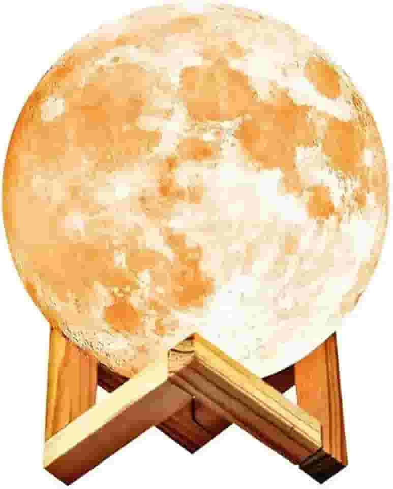 Ideal Luminária Decorativa Lua Cheia Touch RGB Abajur LED USB