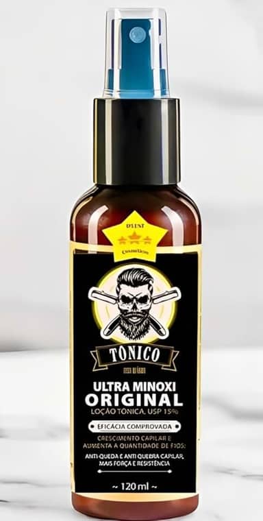 Tônico Ultra 120ml – Crescimento Natural para Cabelo, Barba e Sobrancelha