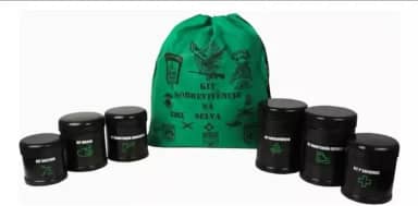 Kit Sobrevivência Na Selva 6 Potes Completos Campo Militar Exército
