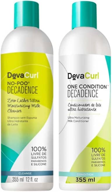 Deva Curl Decadence Duo Kit Shampoo No Poo (355ml) e Condicionador One (355ml)