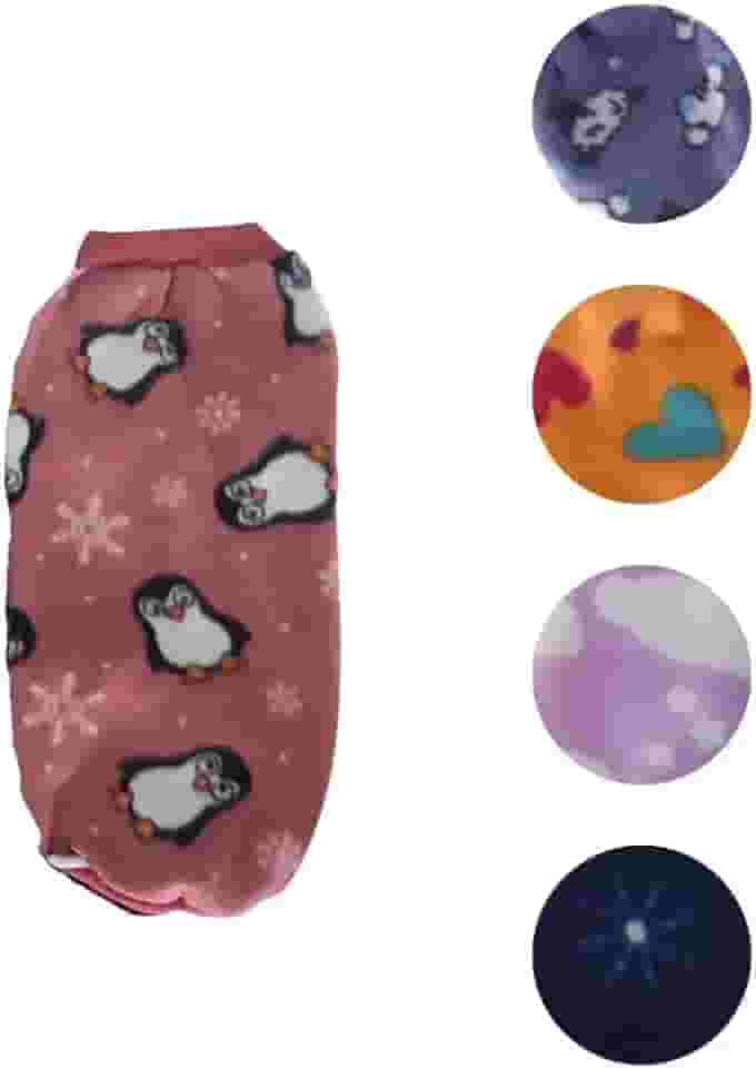 MY PET BRASIL - Roupa para Cães e Gatos, Roupas Pet Soft, Roupa para Frio, Confortável e Quente, N°00, Multicor, 100% Algodão, Gola Redonda, 22cm de Comprimento, Braço 0,11 x Gola 0,15 x Barriga 0,22