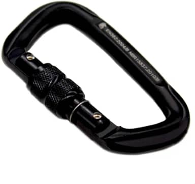 Mosquetão aço D operações especiais 50KN trava rosca SideUp