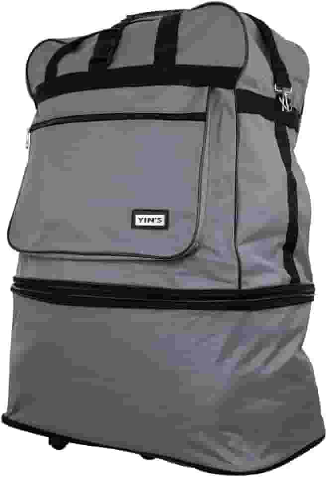 Yins, Sacola de viagem Expansível 3 Níveis Mala De Com 6 Rodinhas Grande Cor:Cinza;Tamanho:Único;Genero:Unissex