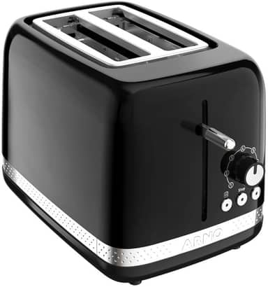 Torradeira Arno Soleil Preta SPTO, com 7 Níveis de Tostagem, Funções de Descongelar, Reaquecer e Parar, 110V