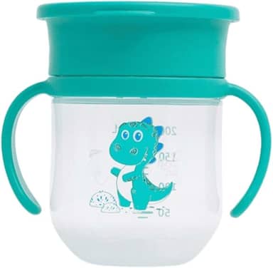 Copo de Treinamento 360° Leo com Alça e Tampa 200ml - Petit Piá