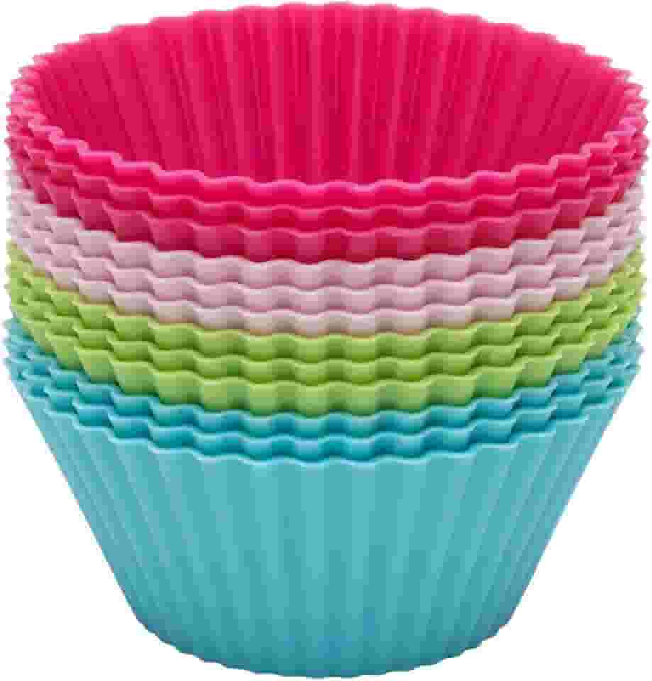 Jogo de Formas para Muffins Redondo com 12 Peças Mimo Style Multicor