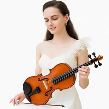 Violino 1/4 Acústico de Luxo Completo - Inclui Maleta, Arco, Breu e Estojo - Ideal para Iniciantes Infantis de 06 a 08 anos