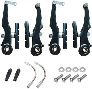 Par Freio V Brake Alumínio C/Sapata Orbital Preto Bike Mtb