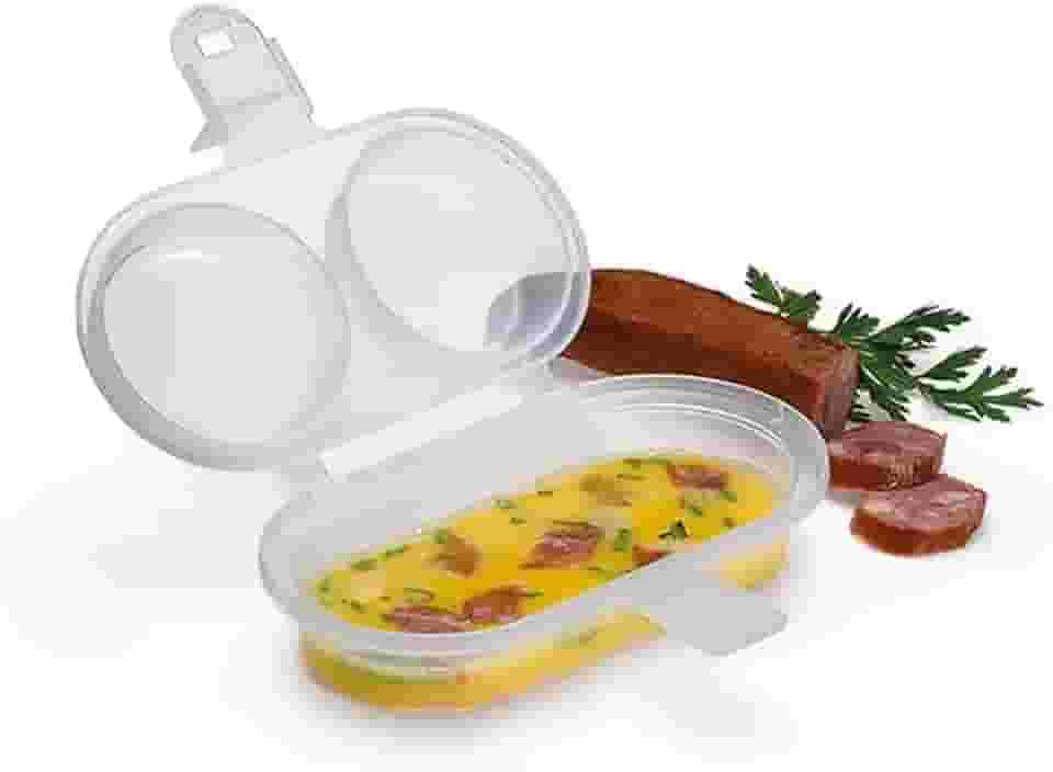 Forma 2 Em 1 De Ovo E Omelete Micro Ondas.