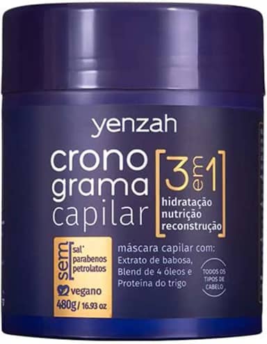 YENZAH - CRONOGRAMA CAPILAR 3 EM 1 - MÁSCARA, Yenzah