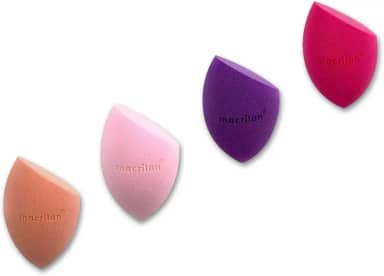 Esponja Maquiagem Macrilan EP10 Gota Chanfrada - Blender Base Líquida - Cresce Molhada - Sem Látex