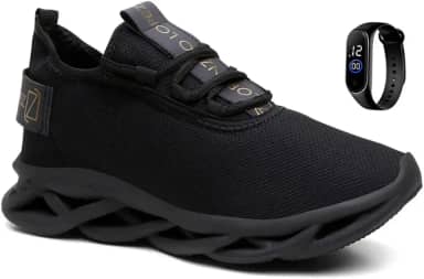 Tênis Academia Masculino Esportivo Ortopédico Leve + Relógio