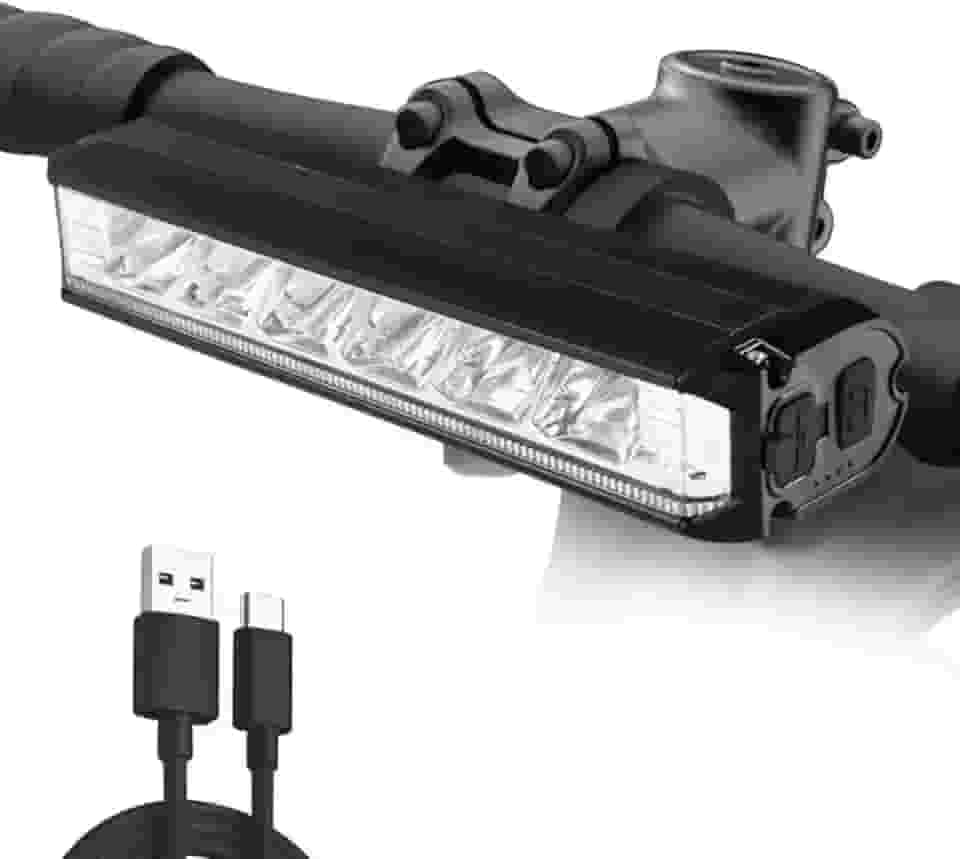 Farol de Bike com 6 leds e Barra de Led Luz Diurna Para Bicicleta