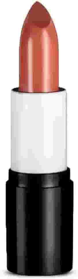 Batom Cremoso Nude Coral, Acabamento Natural, Base Branca e Preta