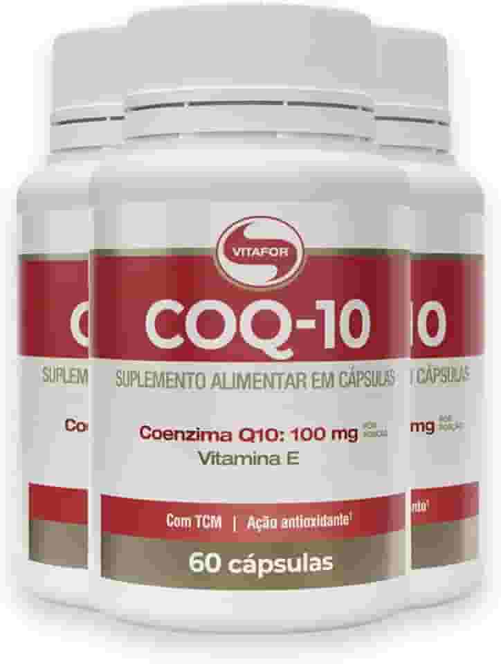 Kit 3 Coenzima Q10 100mg Vitafor 60 Cápsulas