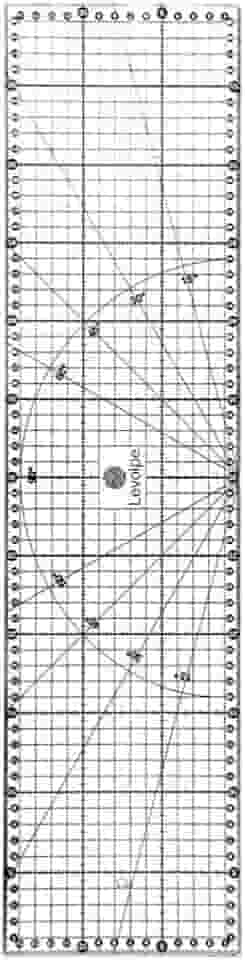 Régua 15x60 Cm Em Acrílico Patchwork Artesanato