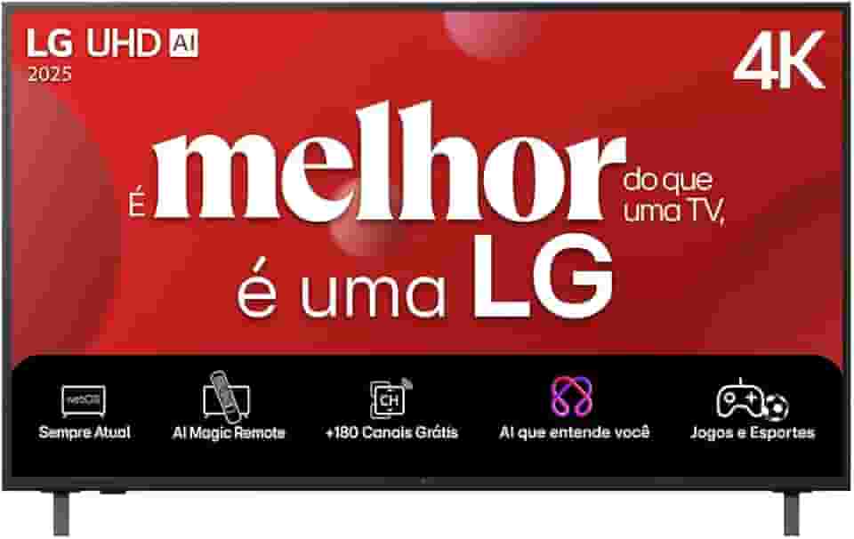 Smart TV 4K 55" LG UHD 55UA85 Processador α7 AI Ger8 4K Super Upscaling Google Cast Alexa Integrado Controle AI Smart Magic WebOS 25