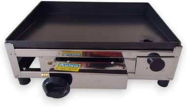 Chapa Profissional a Gás para Lanches 40x30cm – Aço Carbono e Inox – Potência e Resistência Garantidas!