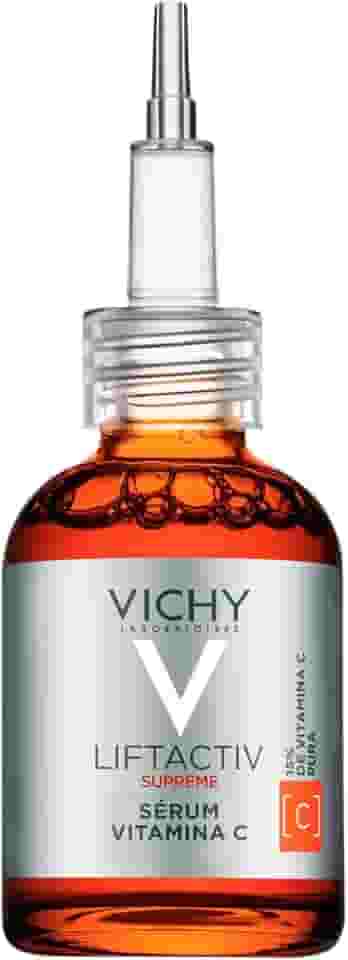 Vichy Liftactiv Supreme, Sérum Antioxidante e Corretor de Sinais da Idade com 15% de Vitamina C Pura, Ácido Hialurônico e Ação Antifadiga, Melhora a Firmeza e a Luminosidade da Pele, 20ml