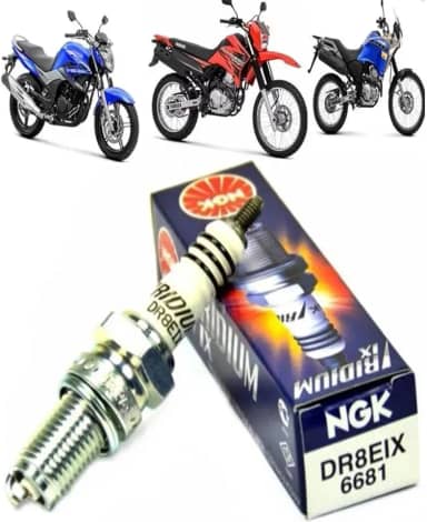 Vela de Ignição Iridium DR8EIX para Yamaha Fazer, Lander e Teneré 250, Original