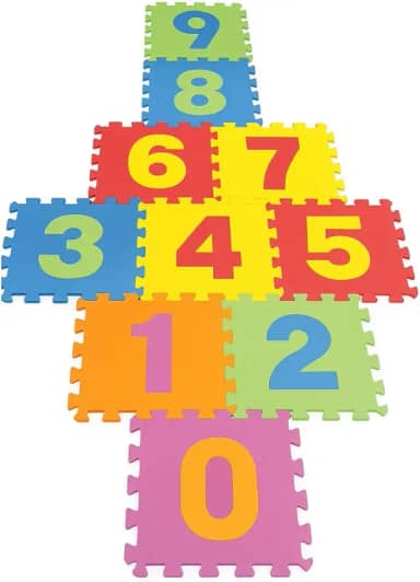 Kit 10 Tapetes Tatames 28x28 Coloridos Eva Bebe Números e Alfabeto Letras Emborrachado De Encaixe Infantil