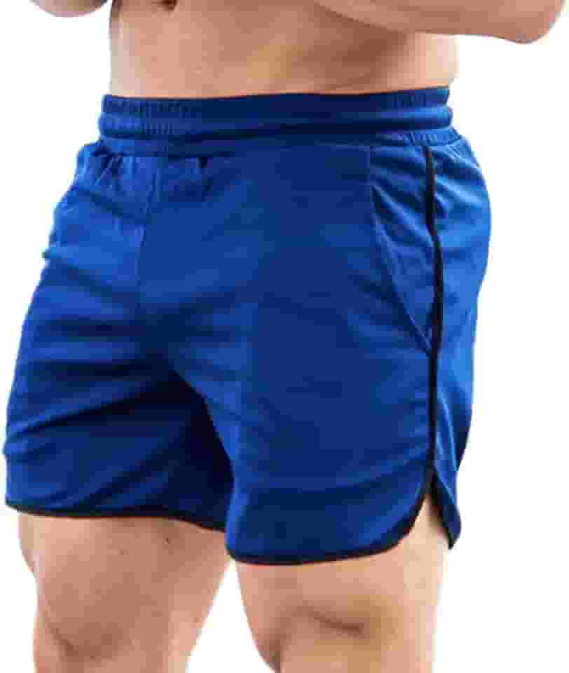 Homesen Calções de fitness masculinos de secagem rápida para academia de praia calções de verão para exercícios esportivos de corrida com bolsos