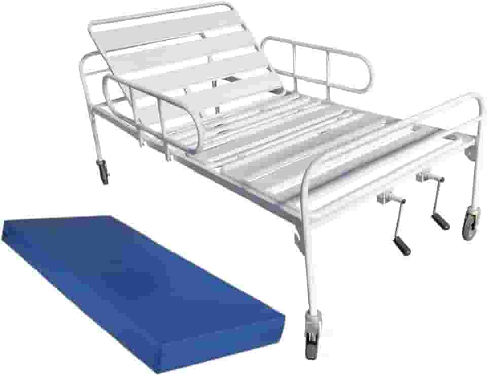 Cama Hospitalar Manual 2 Movimentos Slim com Colchão D33