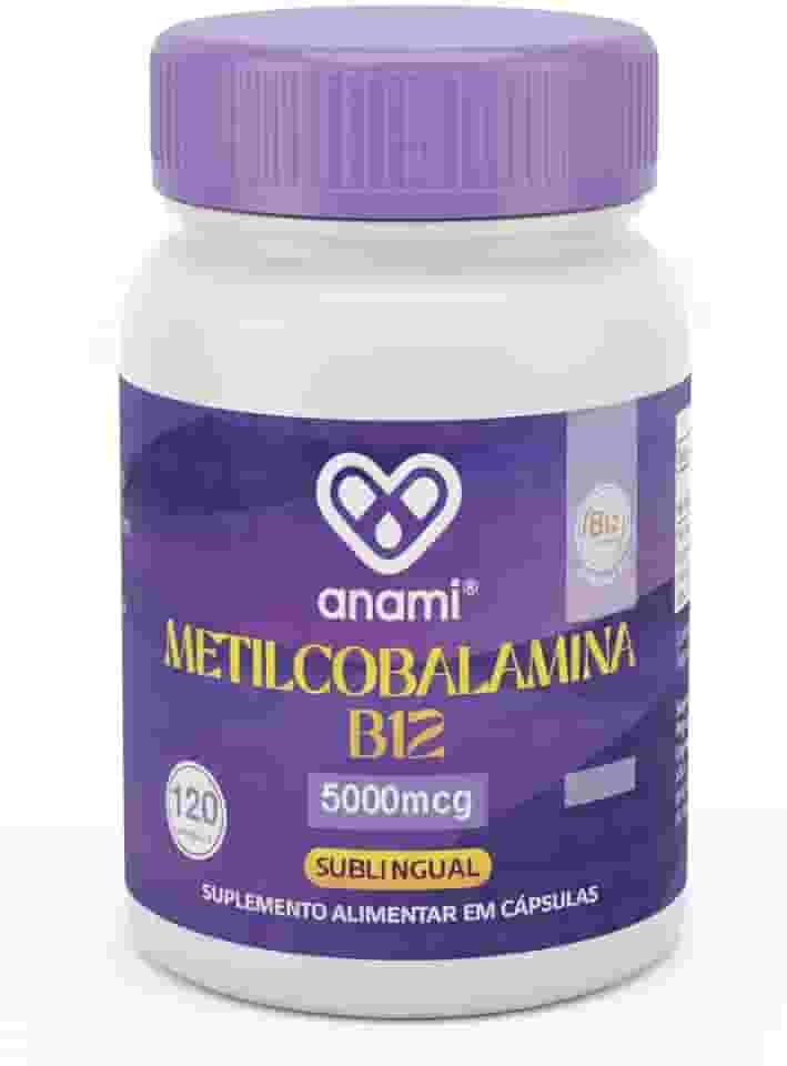 Metilcobalamina 5.000mcg – Vitamina B12 Ativa Sublingual – 120 Cápsulas | Absorção Rápida | Suplemento Alimentar