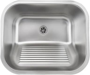 Tanque para Lavanderia Monobloco em Aço Inox Escovado 55x45 com Válvula