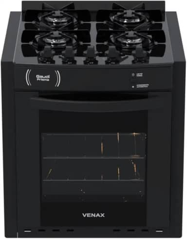 Fogao A Gas De Embutir Gaudi Prisma Vitreo Bl 4q Preto Gas Glp