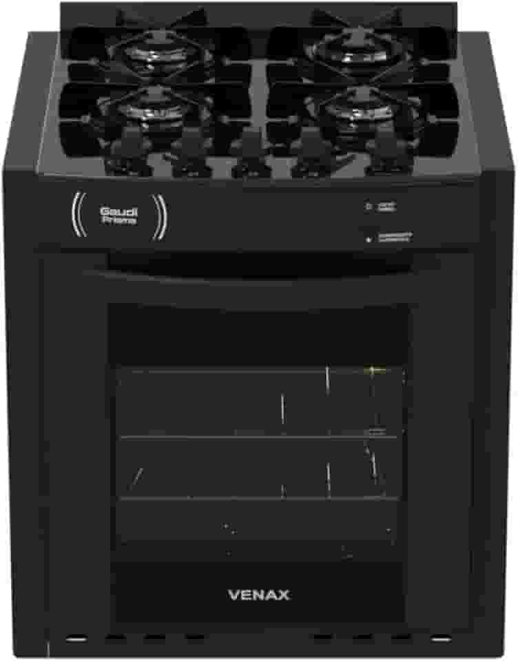 Fogao A Gas De Embutir Gaudi Prisma Vitreo Bl 4q Preto Gas Glp