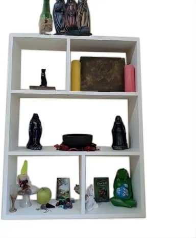 Estante de Parede com Nichos para Livros e Decoração (Branco)