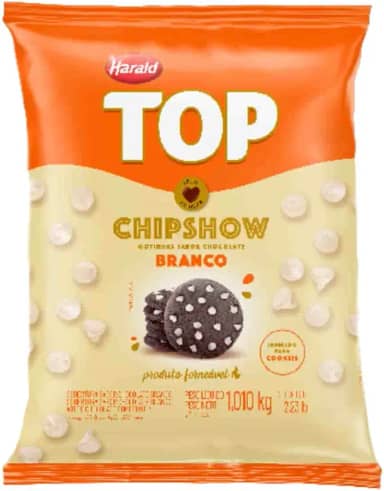 Gotas de Chocolate ChipShow Cobertura Branco Top 1,010kg