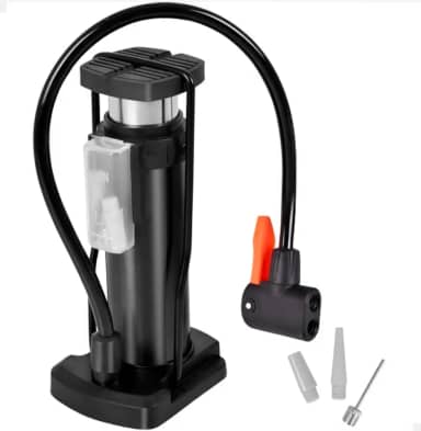 Bomba de Ar Portátil de Pé com Manômetro – Para Bicicleta, Moto, Bola e Infláveis – Compacta e Multifuncional