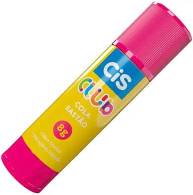 Cola Bastão Colorida CIS Club, Rosa, Blister com 1 unidade