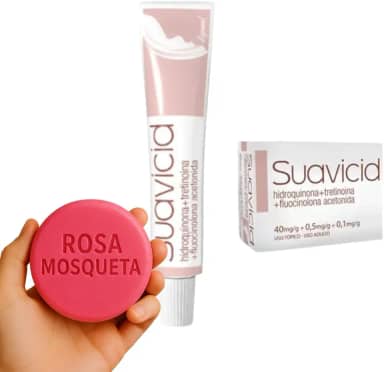 Kit Suavicid Creme Clareador de Melasma 15g + Sabonete clareador de Rosa Mosqueta