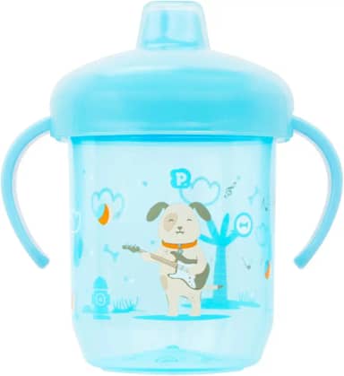 Copo Treinamento Infantil Antivazamento Bico Rigido Pimpolho (Cachorro)