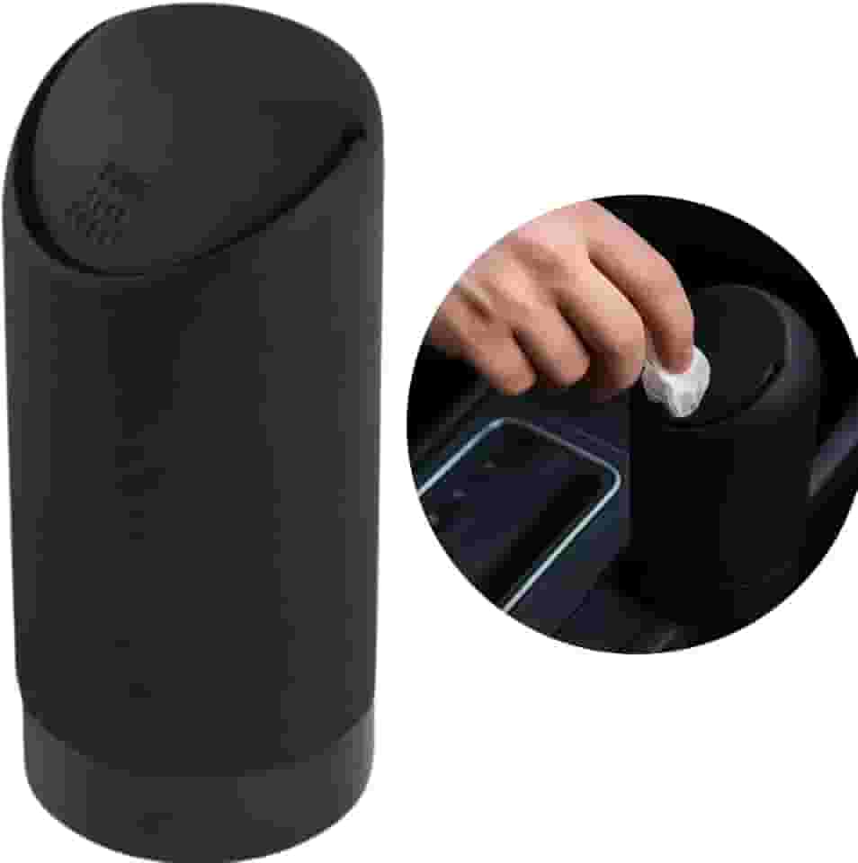 Lixeira Automotivo Redondo Para Porta Lixo Copo Carro Preto aplicativo uber 99 (PRETO)